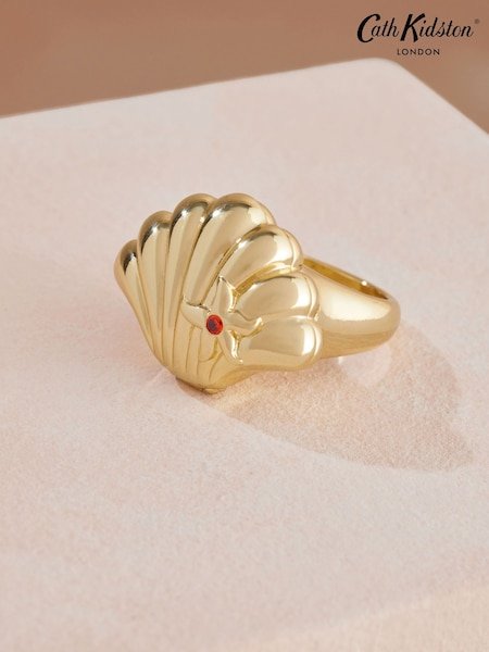 Cath Kidston Gold Tone Shell Locket Ring